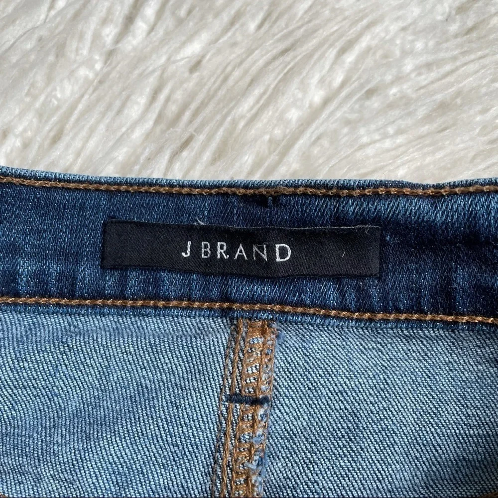 J Brand Roleen Luna Rose Blue Cutoff Denim Skirt